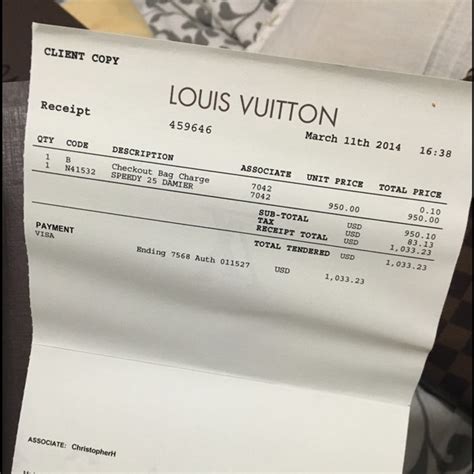 louis vuitton receipt template free|louis vuitton receipt online.